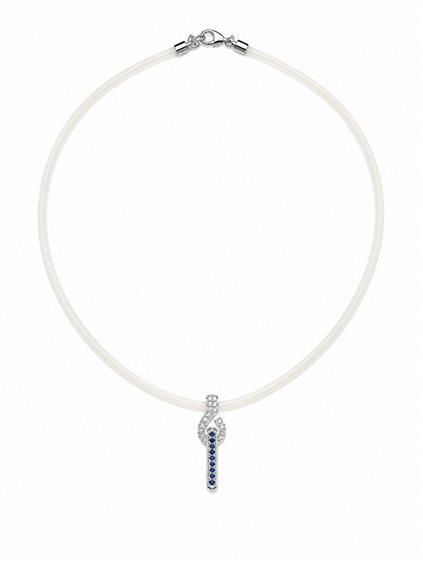 Collana Zancan Uomo in Oro Zaffiro 0.41 Ct ECO16B - ECO16B